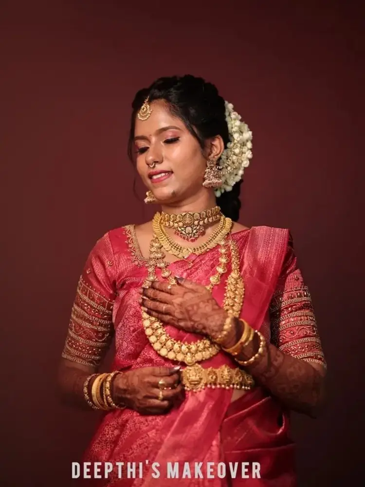 Best Engagement Makeup by Deepthi's Makeover