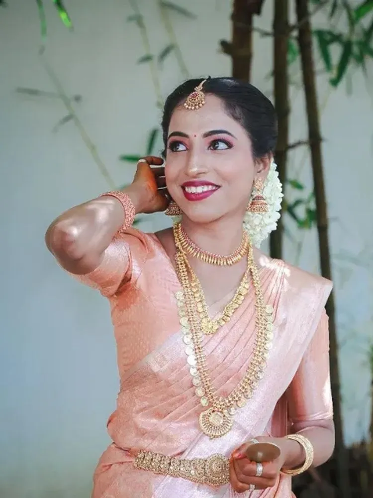 Best Engagement Makeup by Golden Pheasant By Gayathri