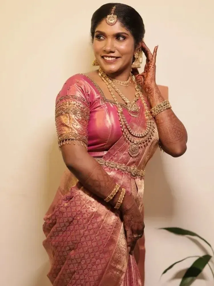 Hindu Bridal Engagement Party makeup look by The Styles By Veena MUA on Makeup Kerala